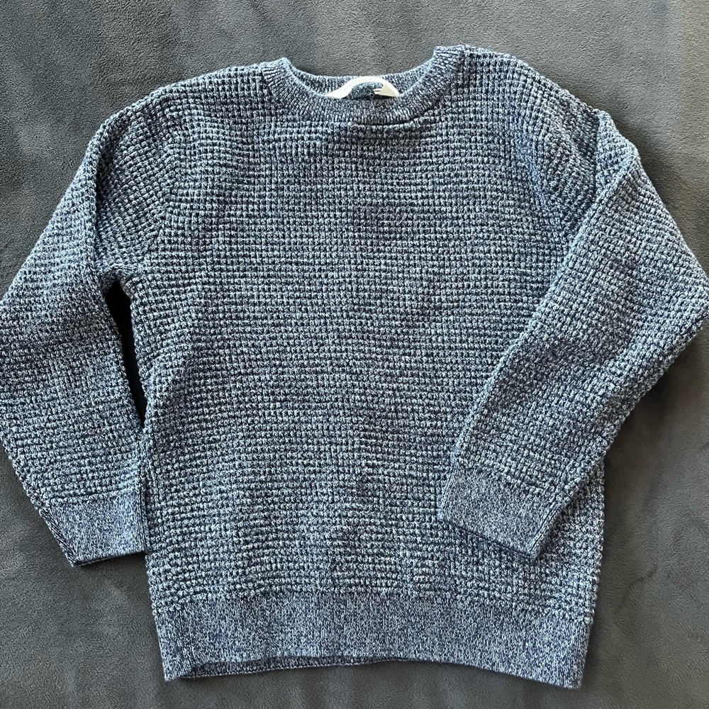H&M Boy’s Textured Blue Crewneck Sweater